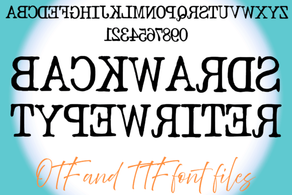 Backwards Typewriter Font for Creative Branding