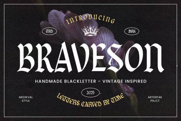 Braveson: A Vintage-Inspired Blackletter Font for Bold Branding