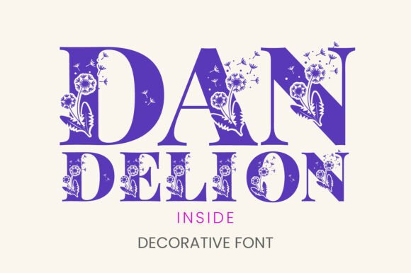 Dandelion Inside: A Decorative Font for Bold Brand Moments