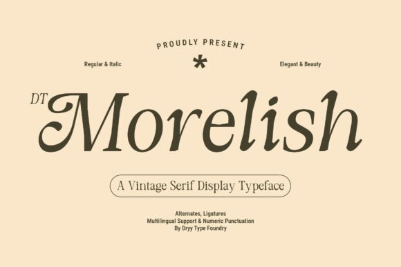 Dt Morelish: A Serif Font for Sophisticated Design