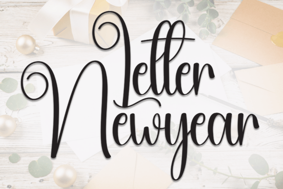 Letter Newyear Font for Web Design