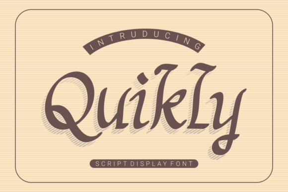 Quikly: A Refined Script Font for Modern Branding