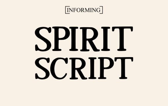 Spirit Script: A Bold Serif Font for Branding Projects