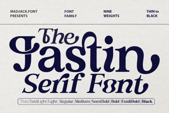 The Jastin: A Modern Serif Font for Craft Creations