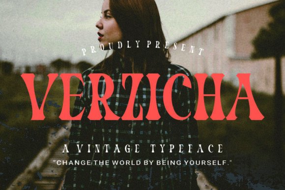 Verzicha: A Vintage Serif Font for Bold Branding